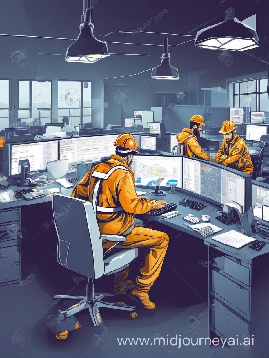 people working as a programmer in oil mine