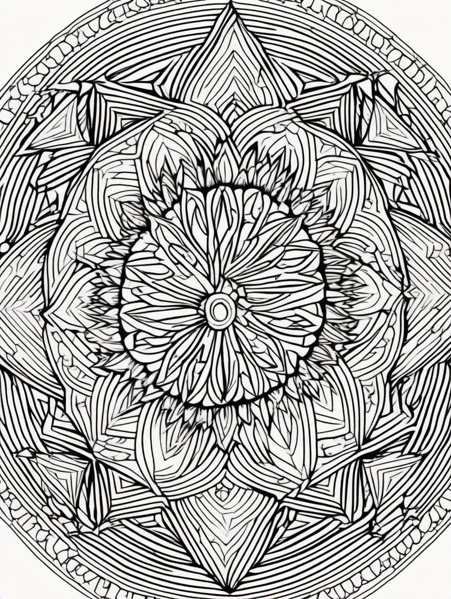 geometric mandala for coloring
