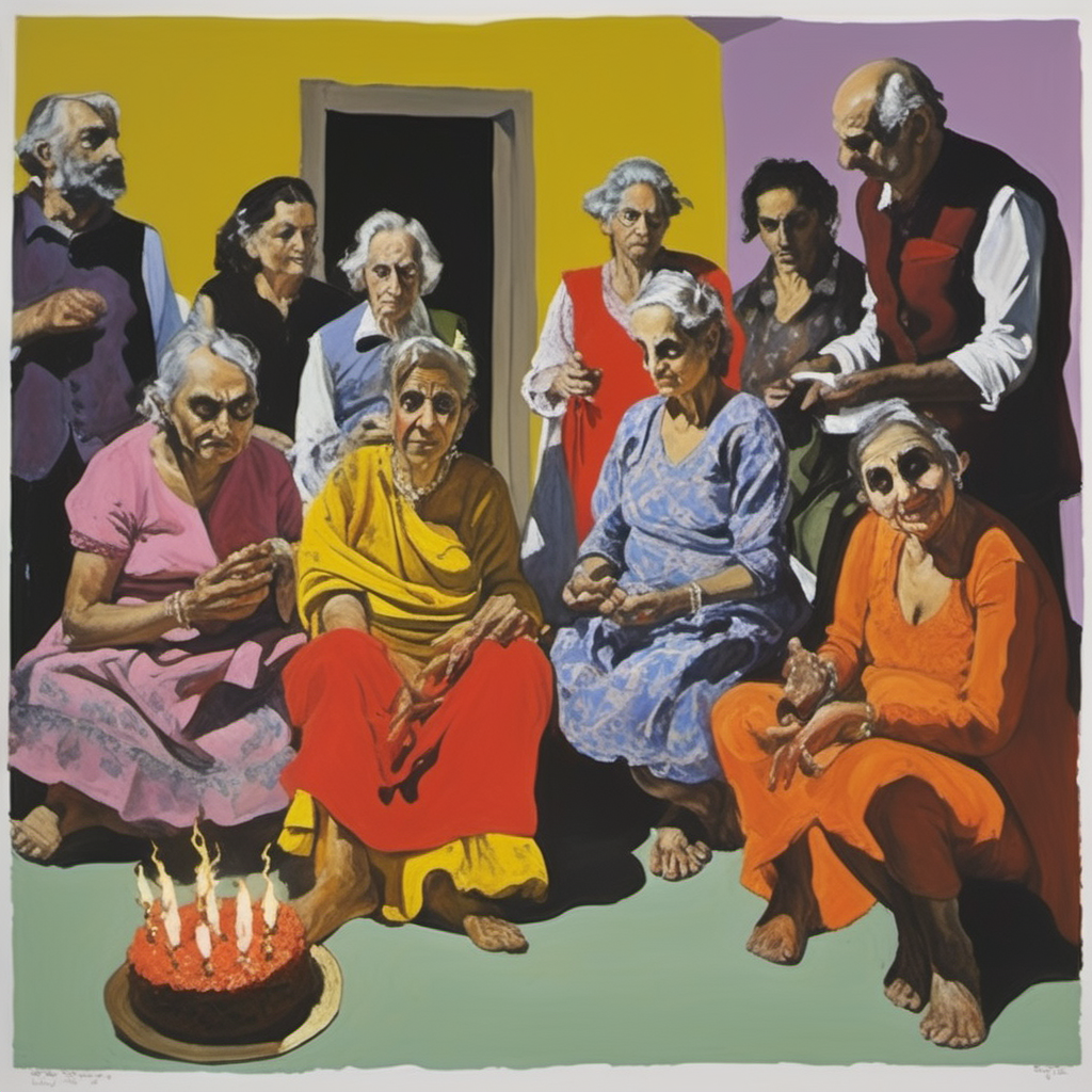 Anticipation of the upcoming festival season with Diwali, Christmas and birthdays, Paula Rego acrylic on paper 