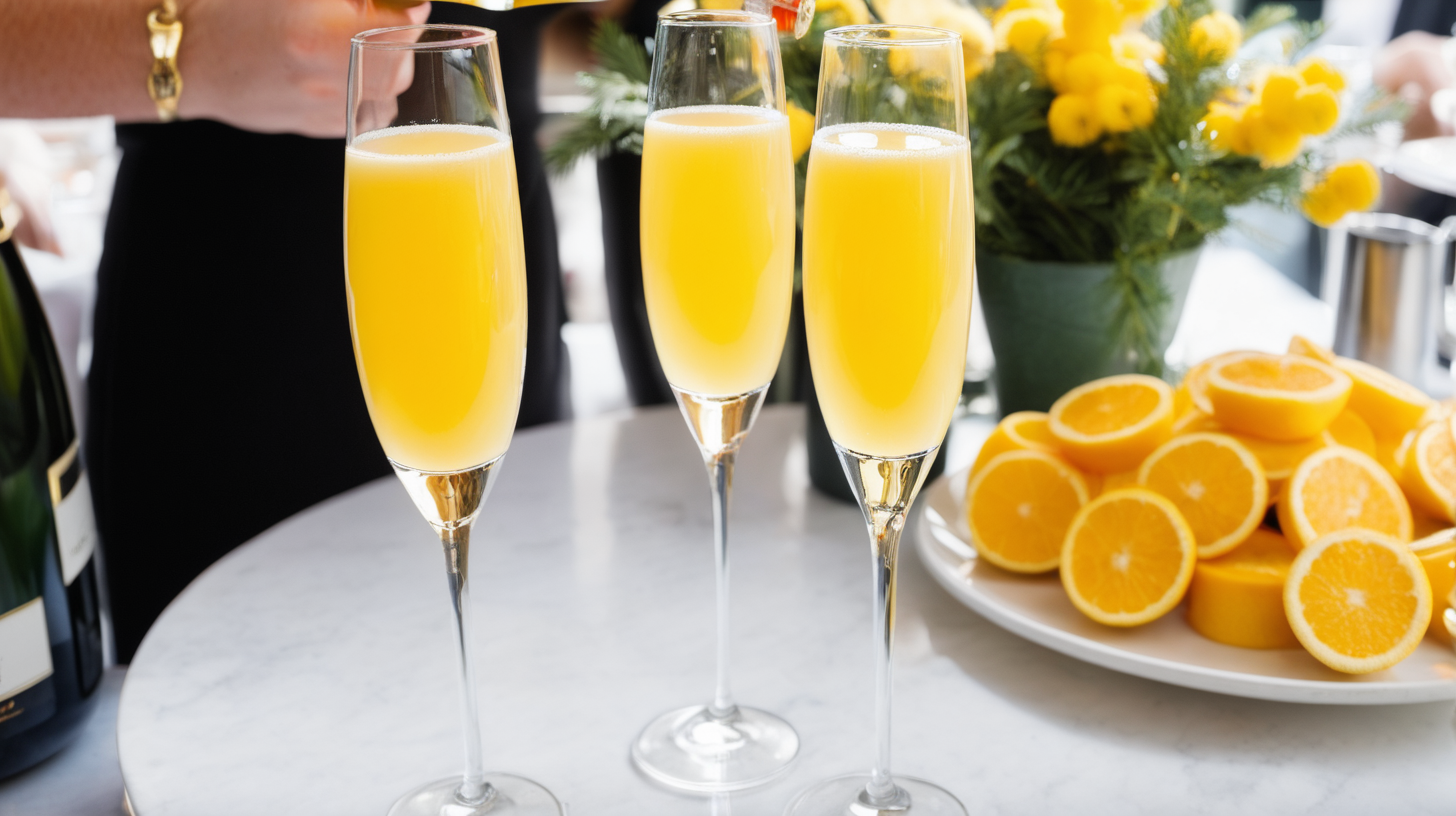 A mimosa and champagne at brunch