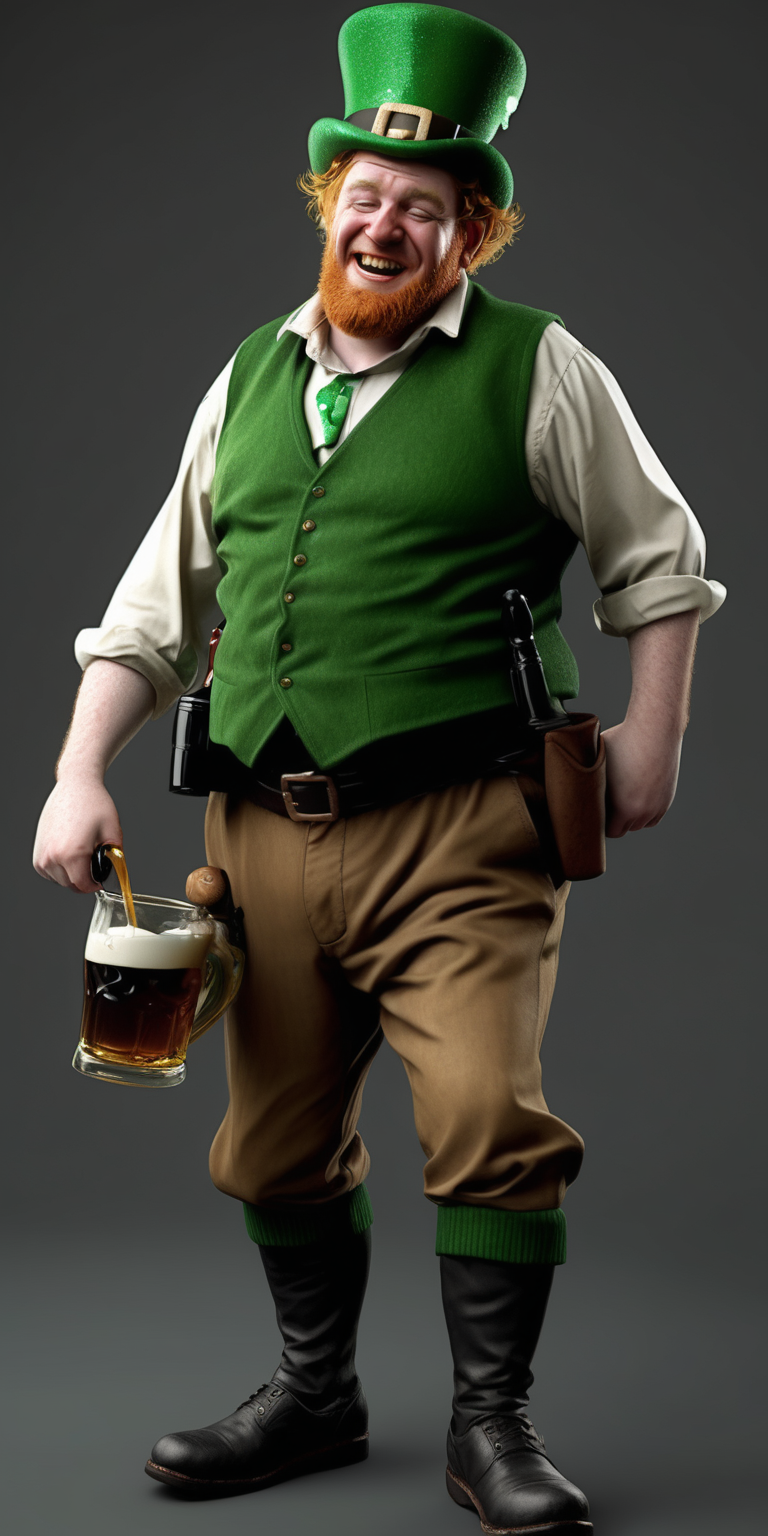 realistic drunken Irishman