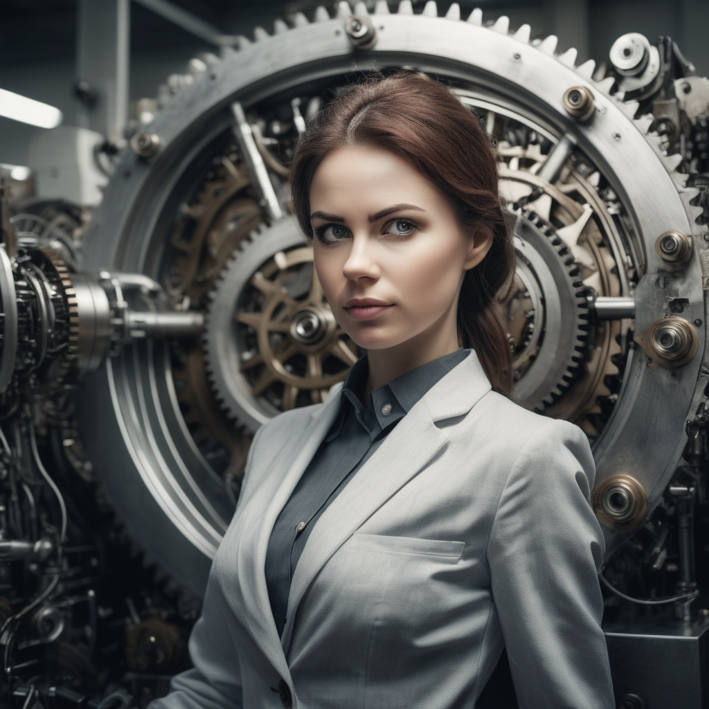 A woman who is a cog in the machine 