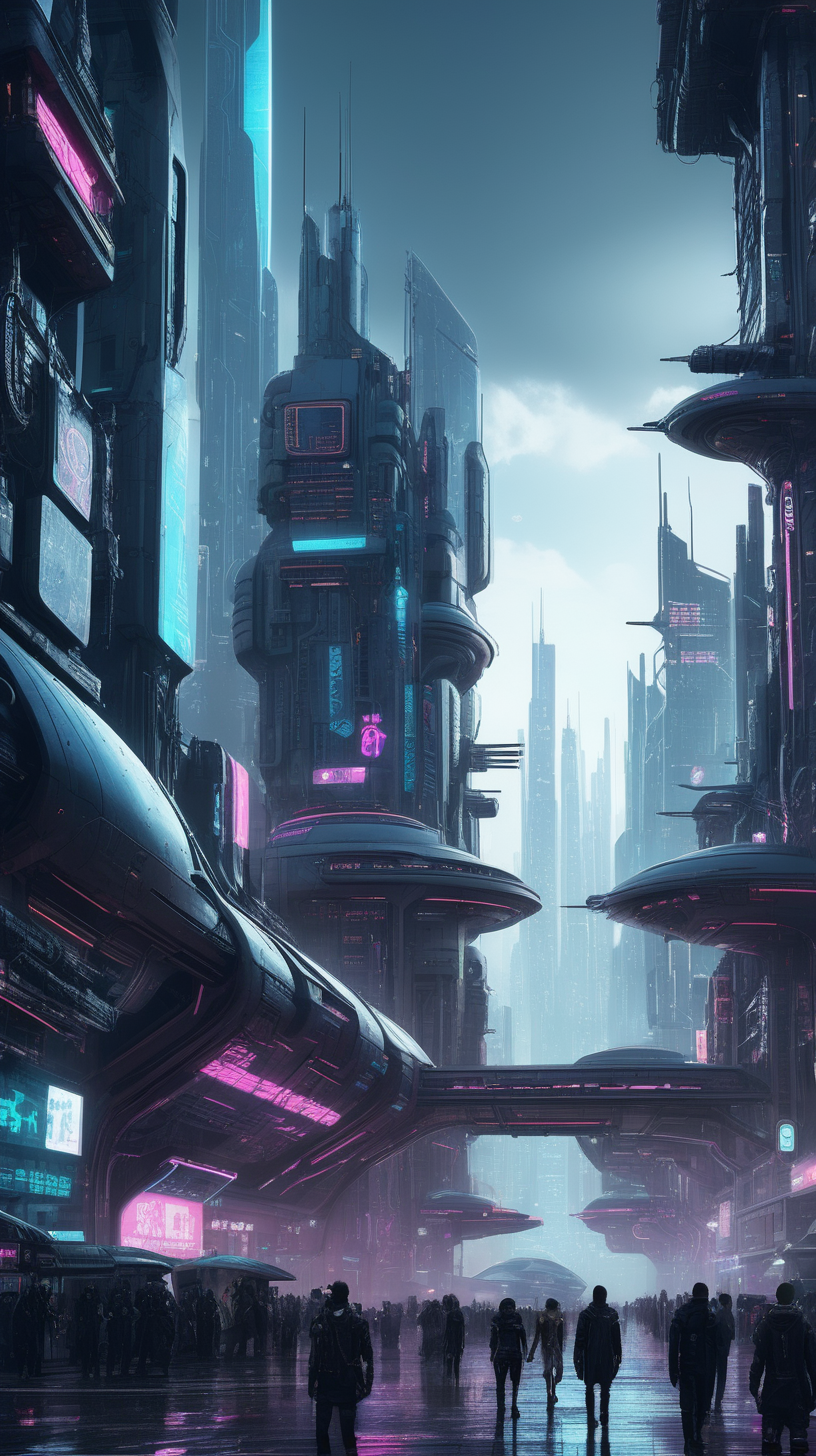 futuristic cyberpunk city