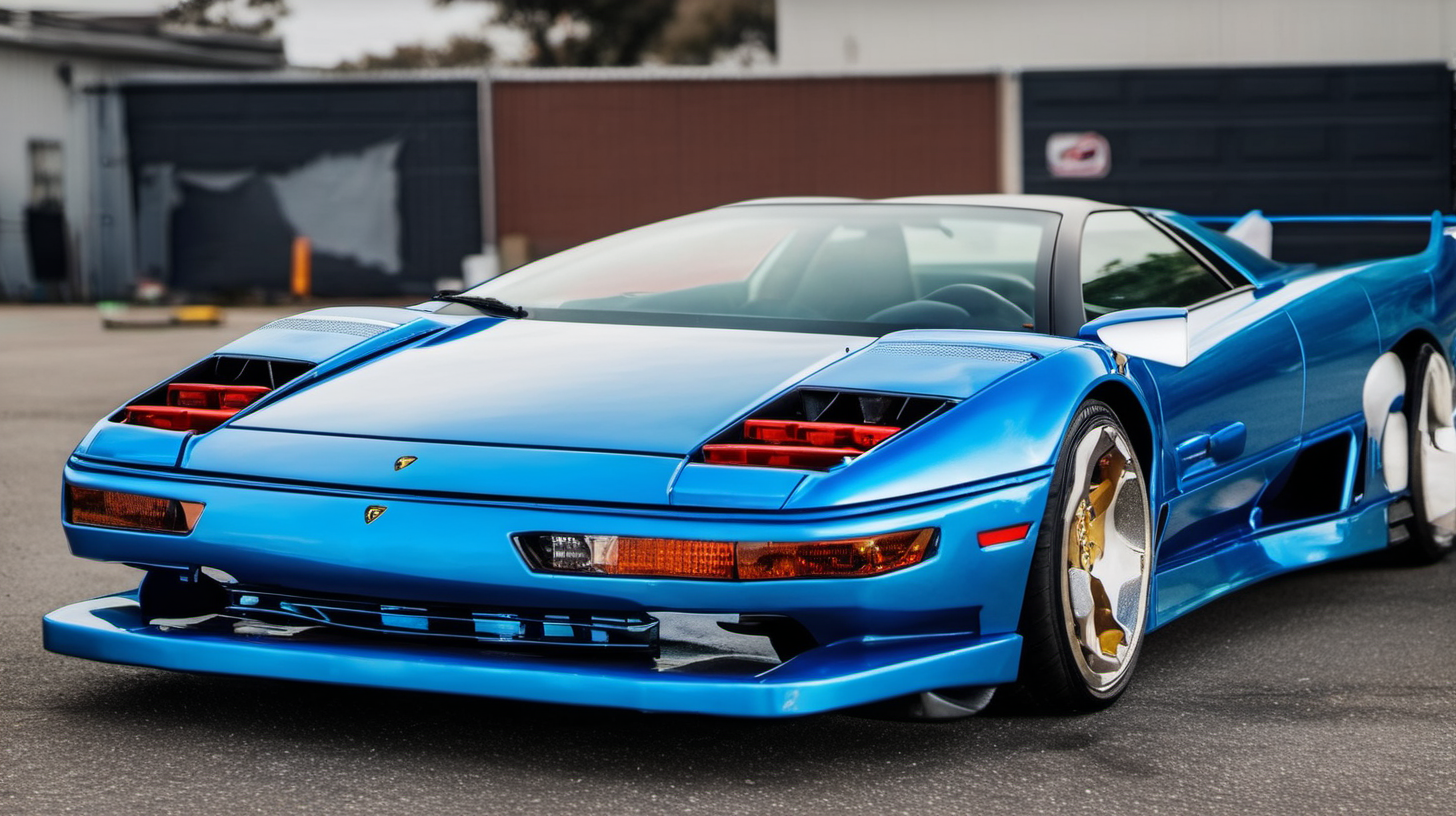 1990 Lamborghini Diablo blended with a 2023 Corvette