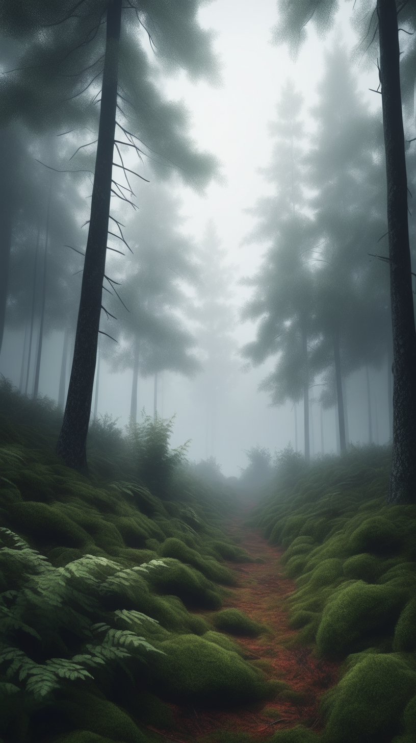 Realistic fog in the forest