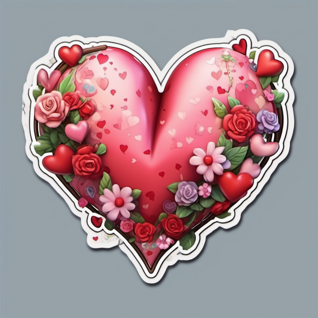 
sticker, valentine heart,  so cute,  big,cartoon,
fairytale, incredibly high detail, 16k, octane rendering, gorgeous, ultra wide angle.