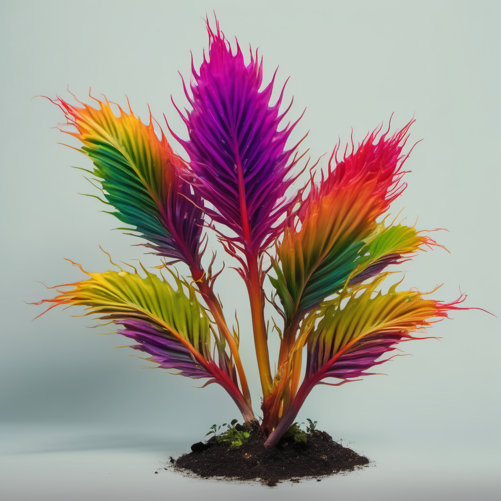 a singular colourful and vibrant plant which is