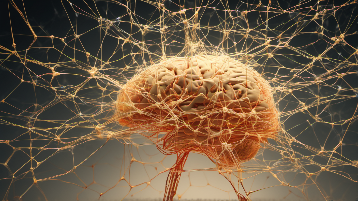 réseau de 1000 neuronnes dans le volume d'un cerveau humain, avec effet électrique