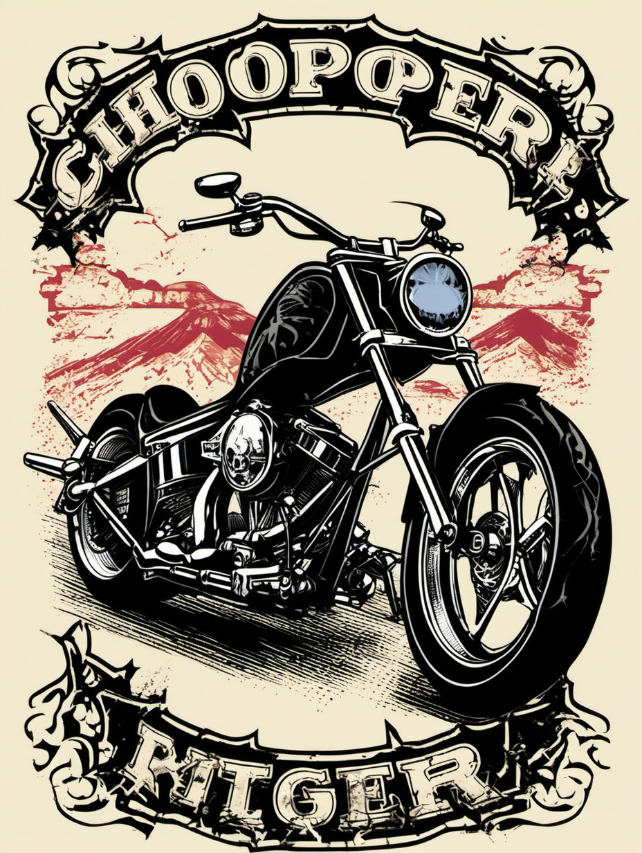 chopper, biker t-shirt