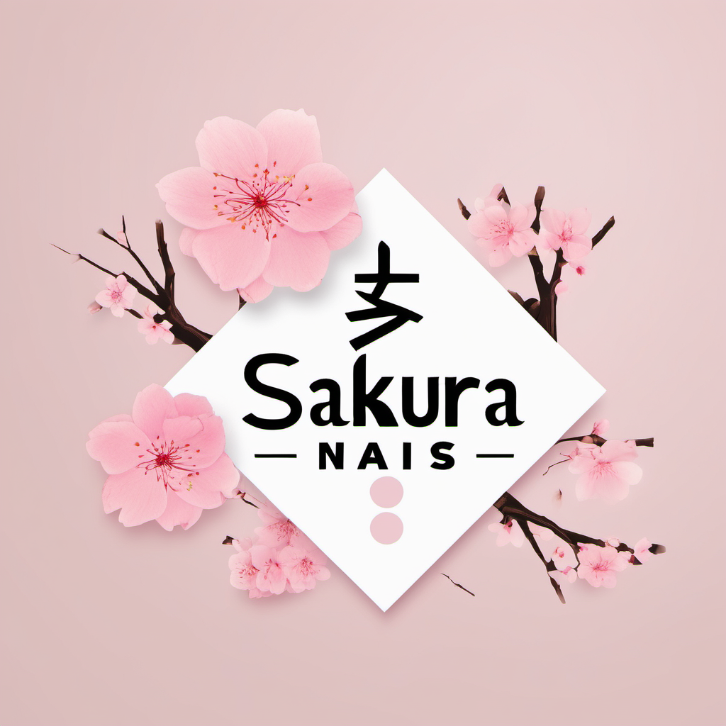 make a logo for Sakura Nails nail salon
