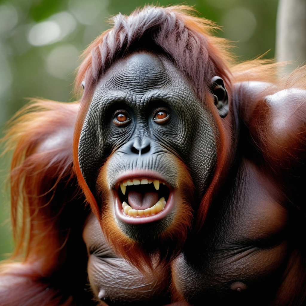 A terrifying Orangutan