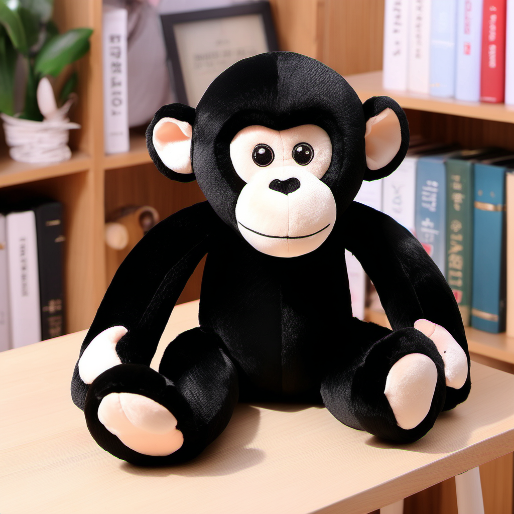 Black chimpanzee Plush toy Super cute