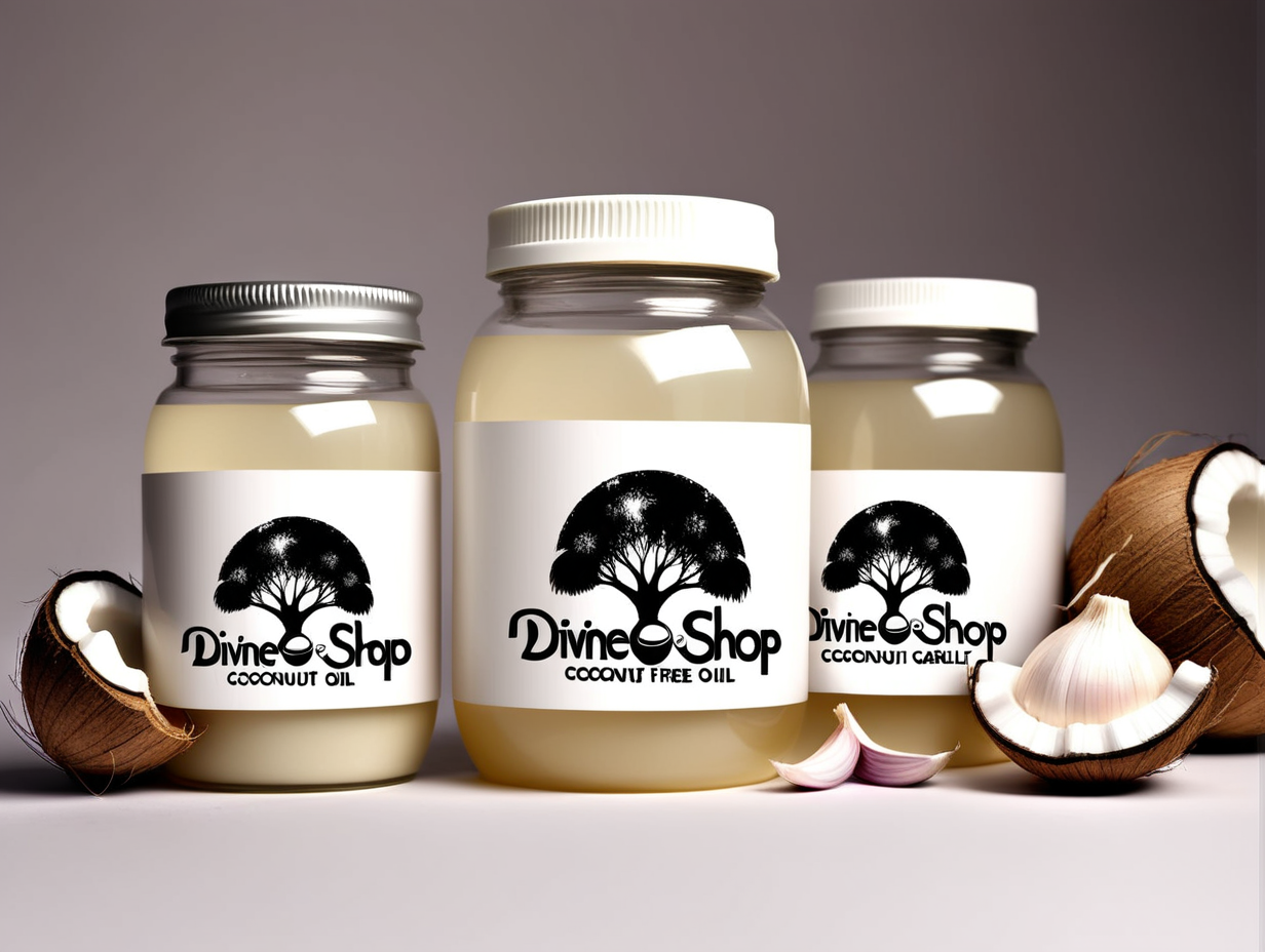  I need a logo for my business 
the exact spelling " DivineFreestyleShop" for my natural soap products and jars of  garlic and coconut oil 
