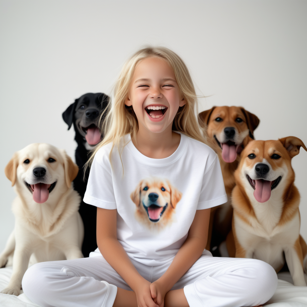 Perfect Facial Features photo of a blonde laughing