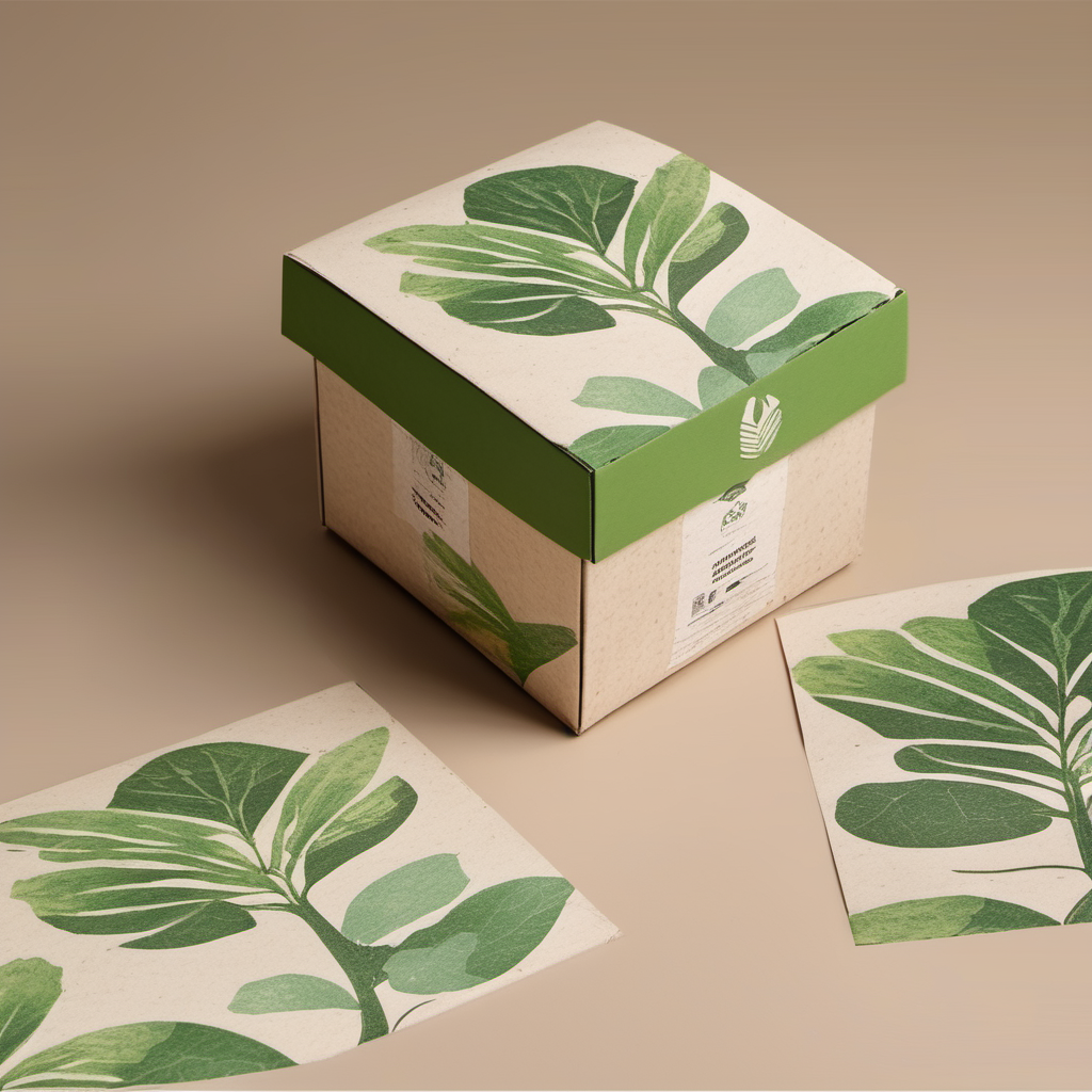 print for a paper box with an ecological
