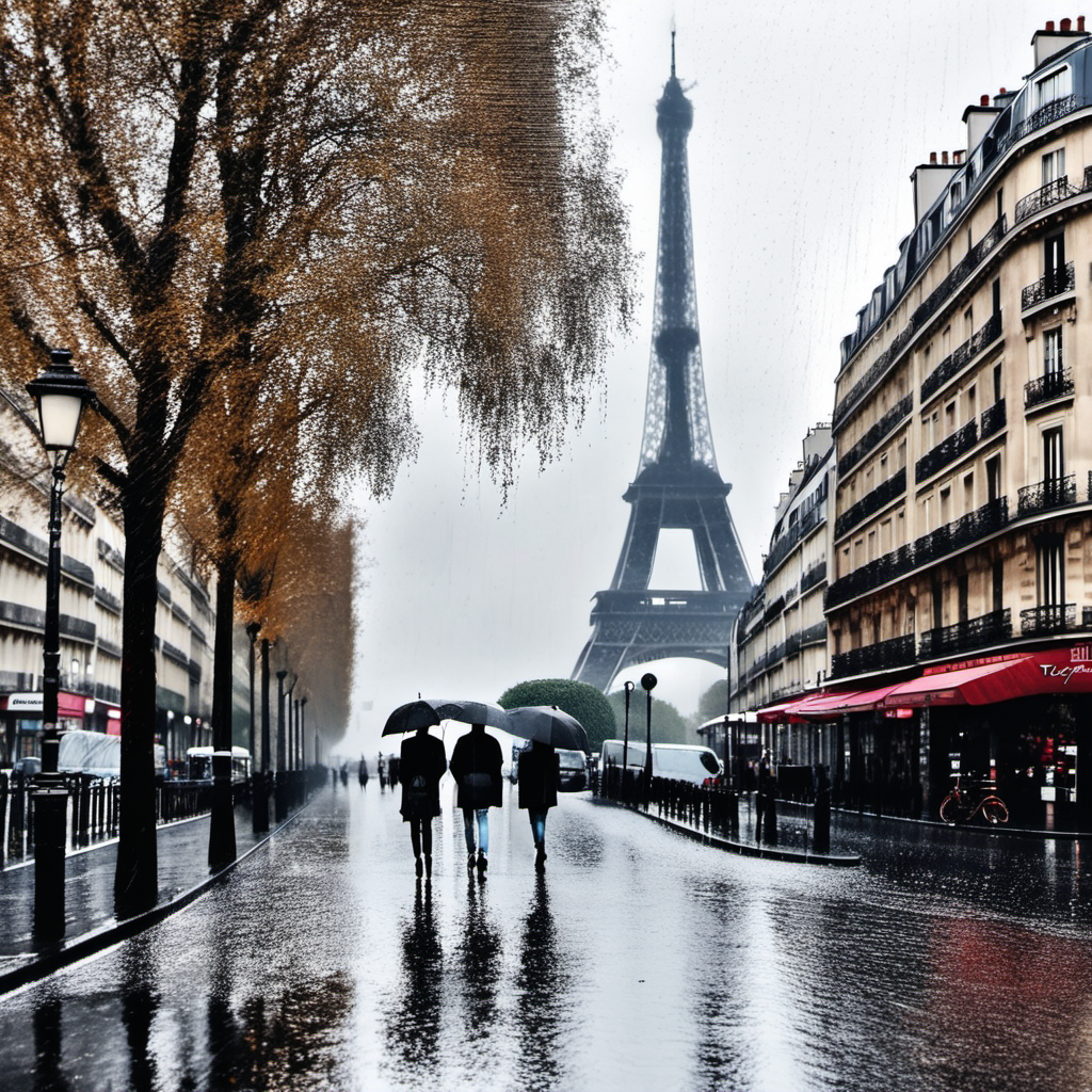 Paris in the rain