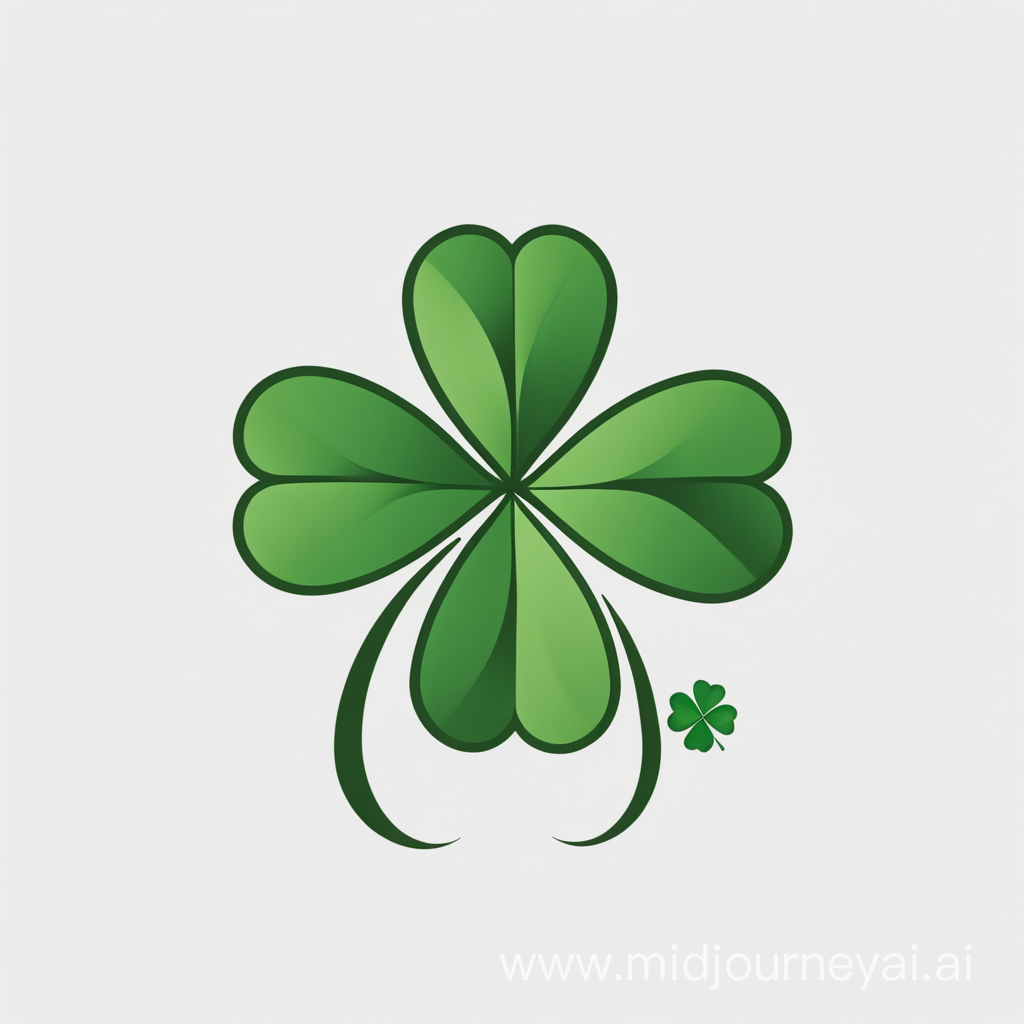 SIMPLE LOGO WITH GREEN CLOVER
