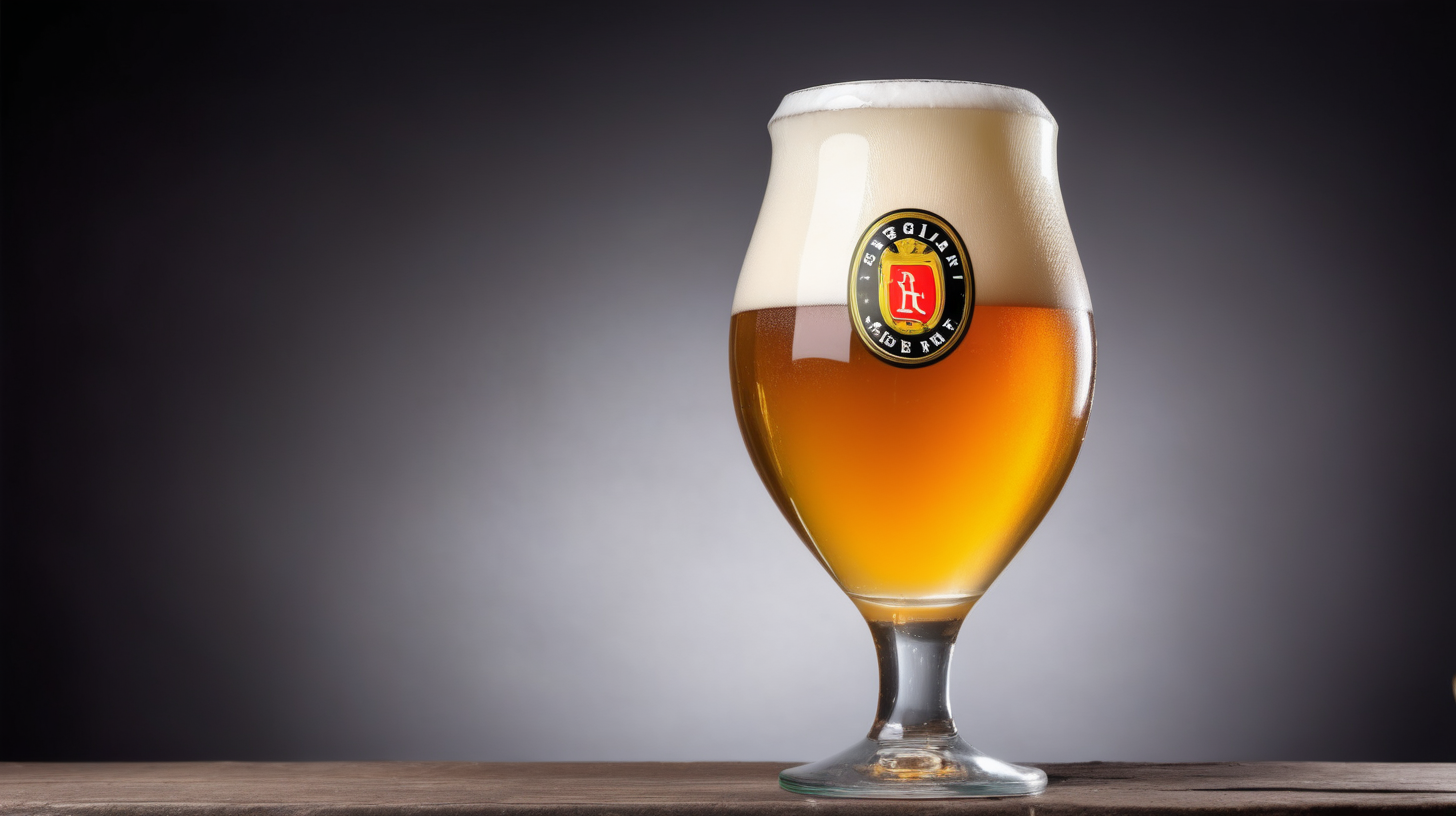 Belgian beer with no logo on glass