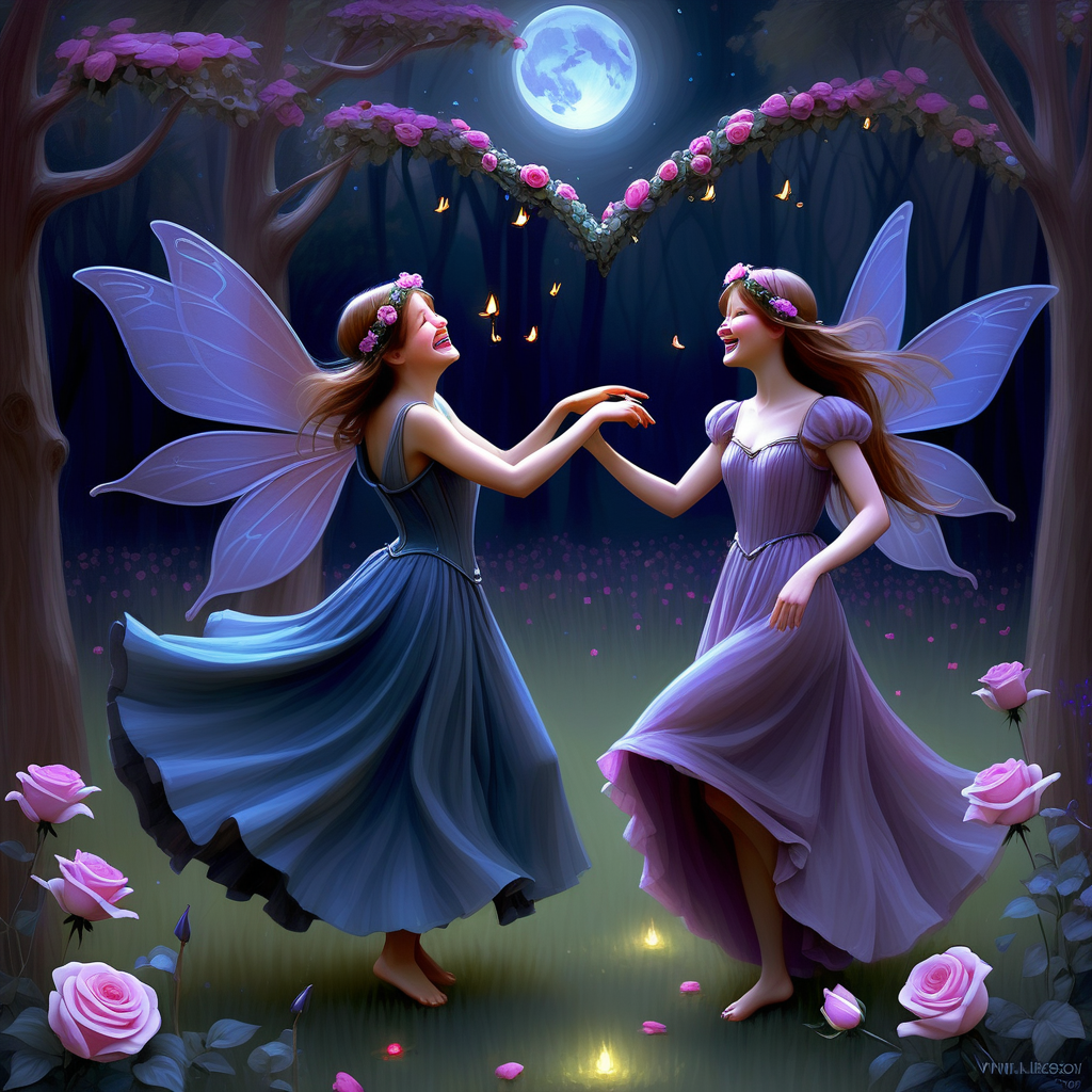 envision prompt Enchanting Fairy Valentines Dance portrayed as