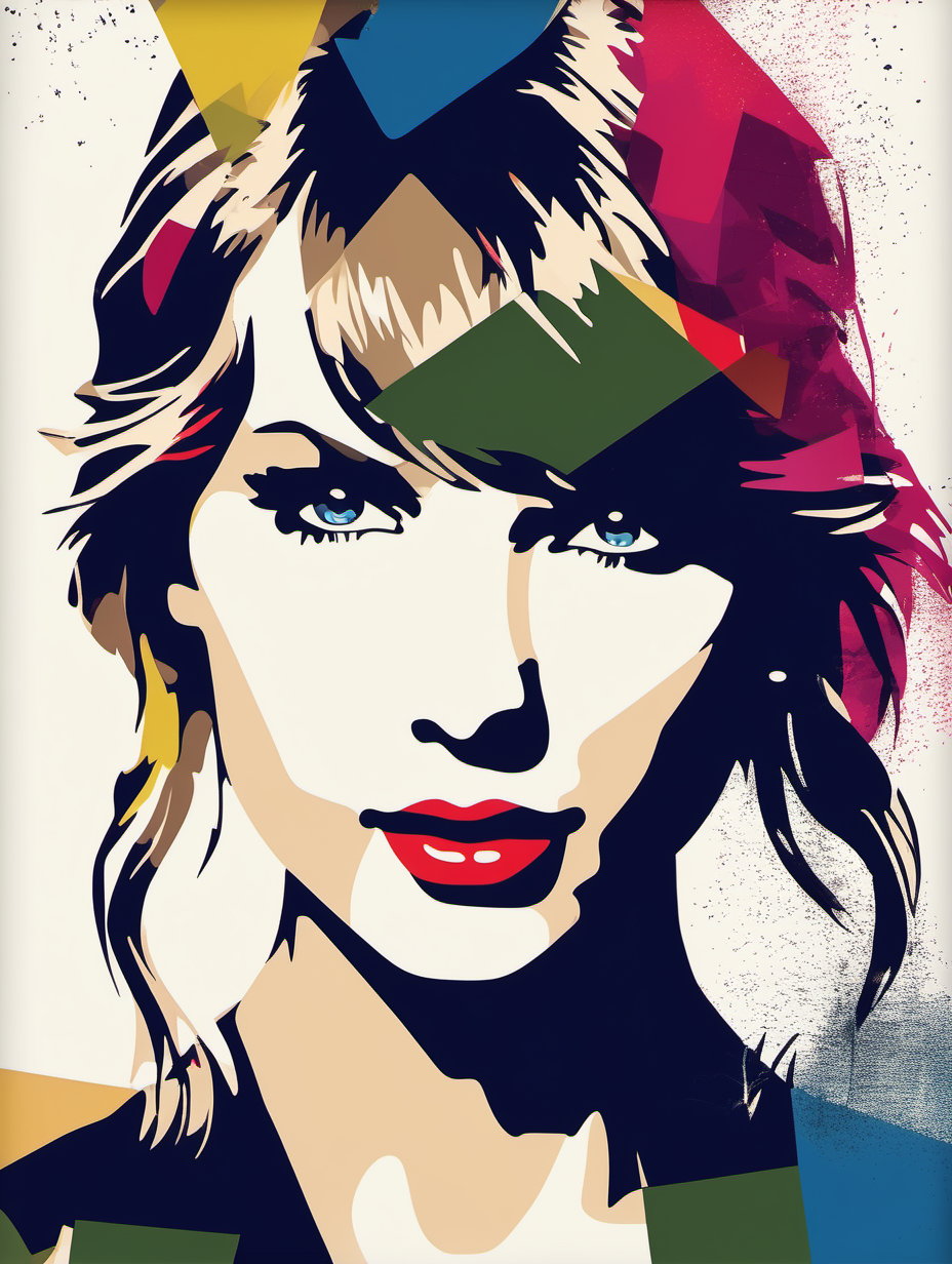 taylor swift minimalist abstract wall-art. poster