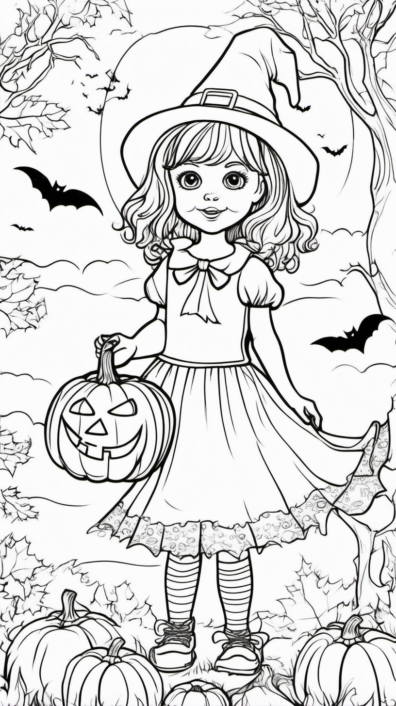 Cover of a childrens coloring full color girl