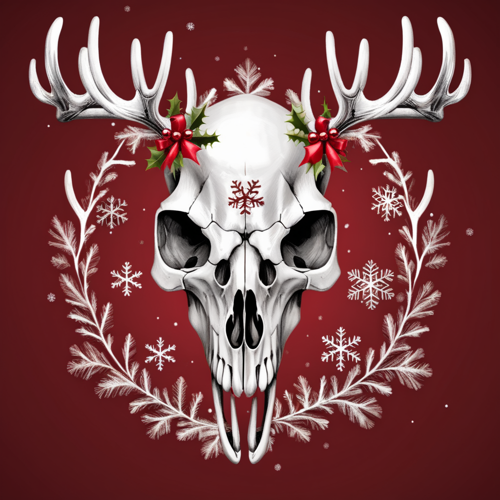 reindeer skull christmas