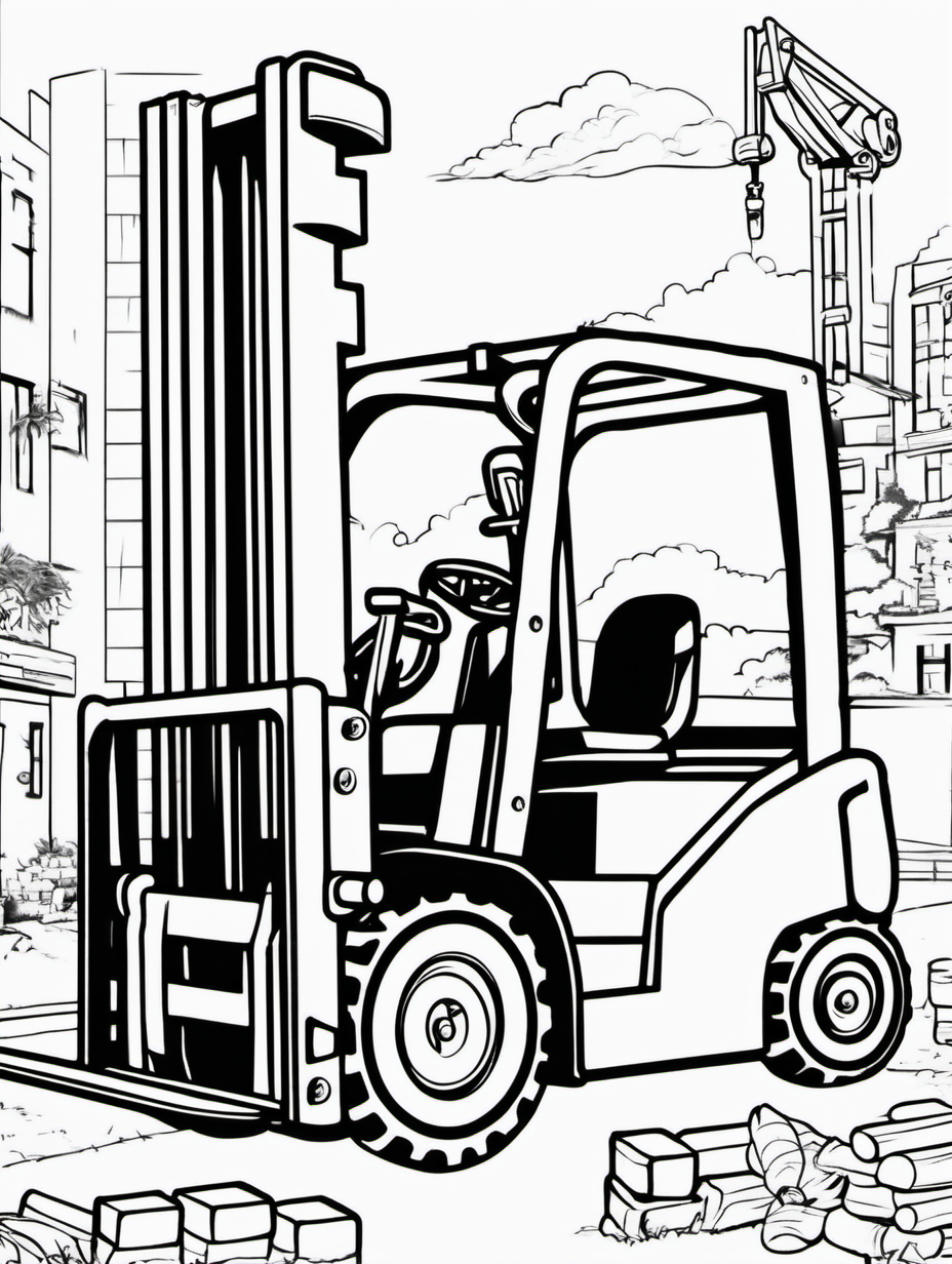 FORKLIFT FOR COLOURING BOOK