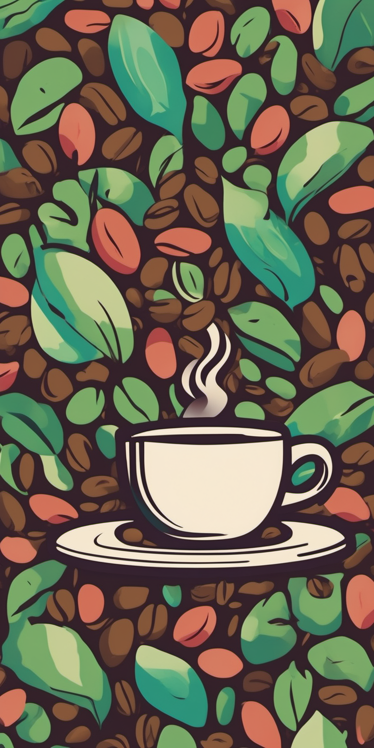  a Boquete coffee logo for a company called Boquete bean in the style of monet