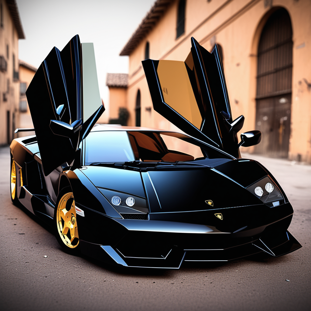 blend a Lamborghini Diablo with a Lamborghini Aventador