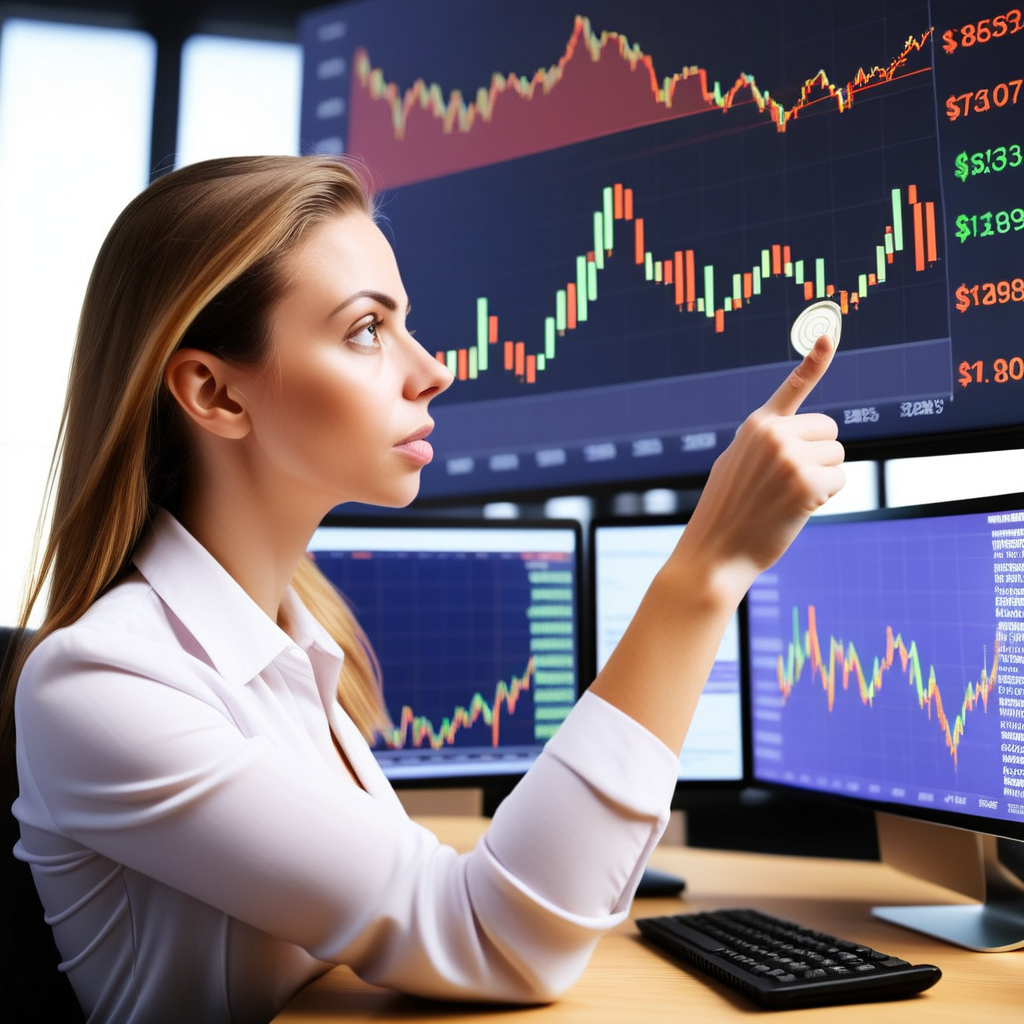 woman investing in the stock market