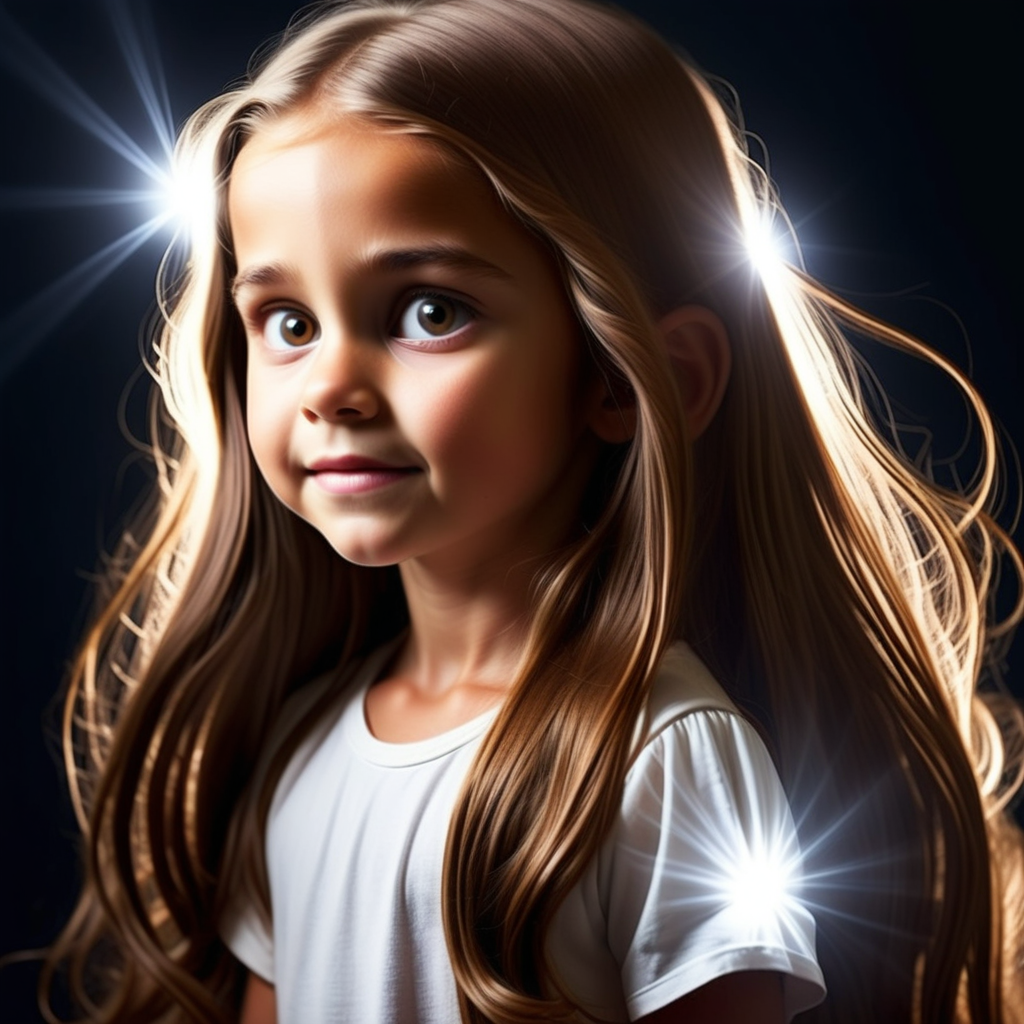  7-year-old girl with long brown hair imagined her glowing white light protecting her, and suddenly, the hurtful words didn't feel so bad.
