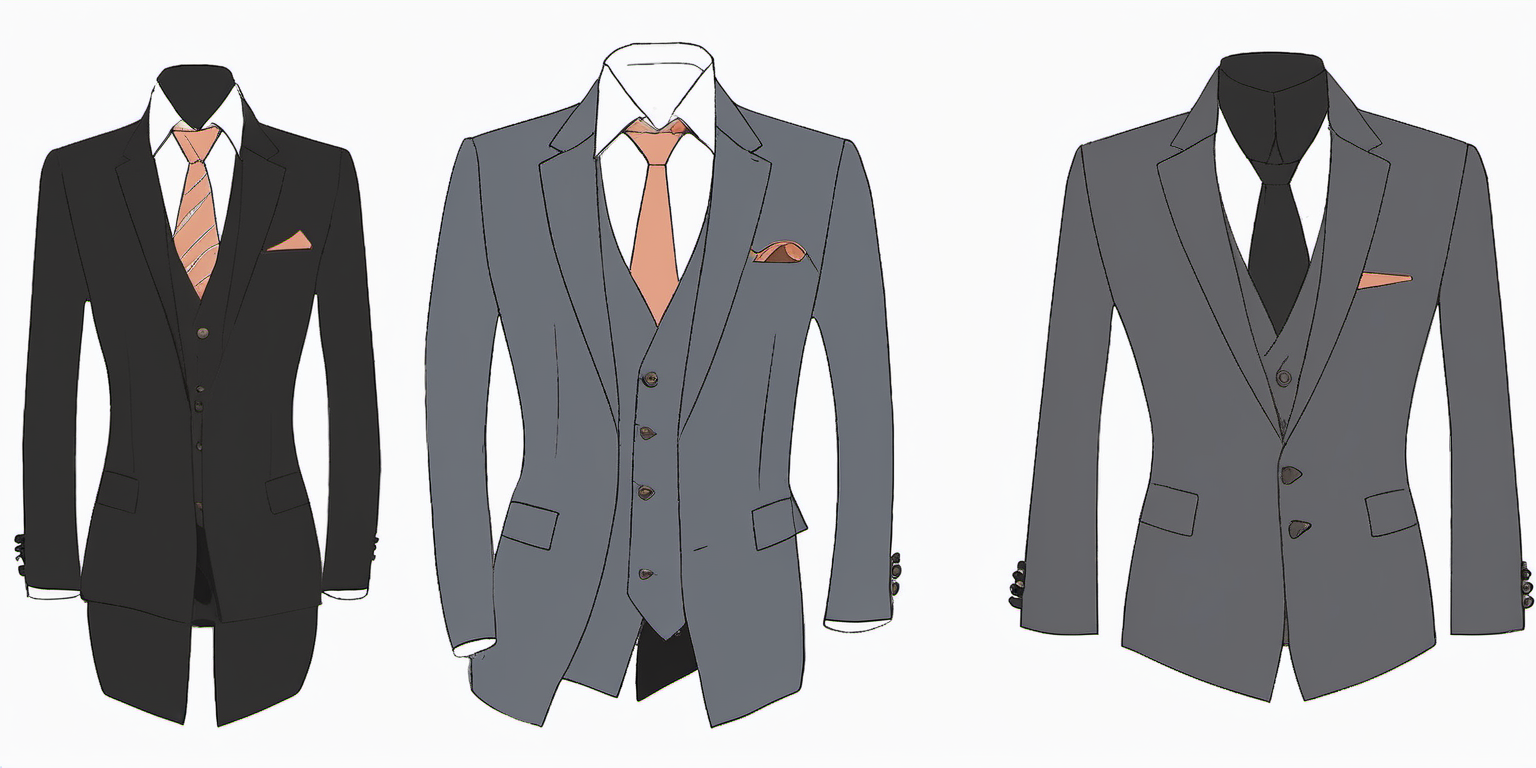 classic 3 piece suit jacket cartoonish