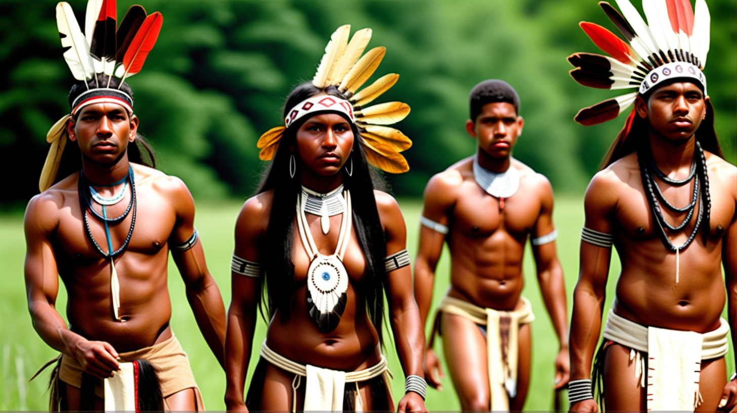 Black Indians males and females  reclaiming their land in the USA