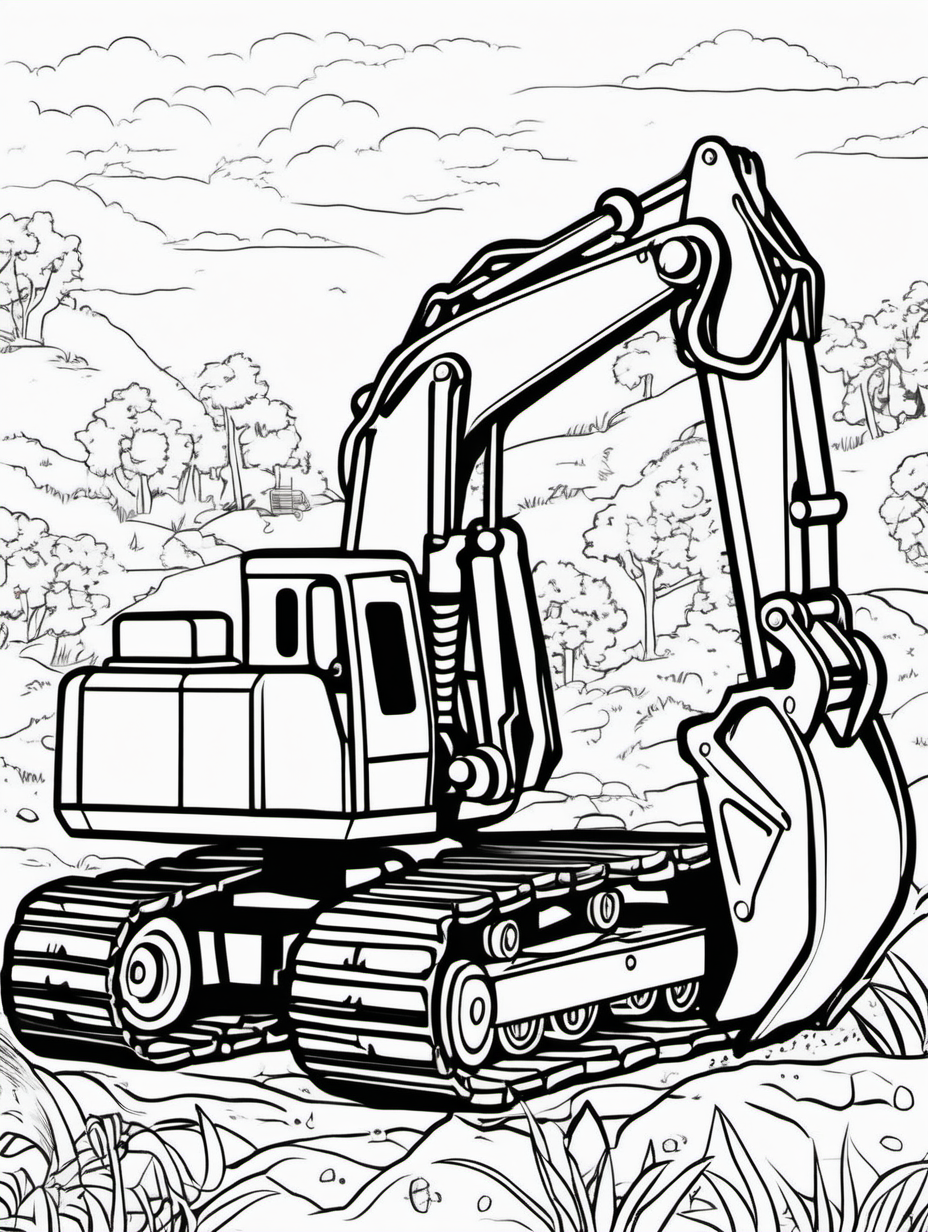 DIGGER FOR COLOURING BOOK
