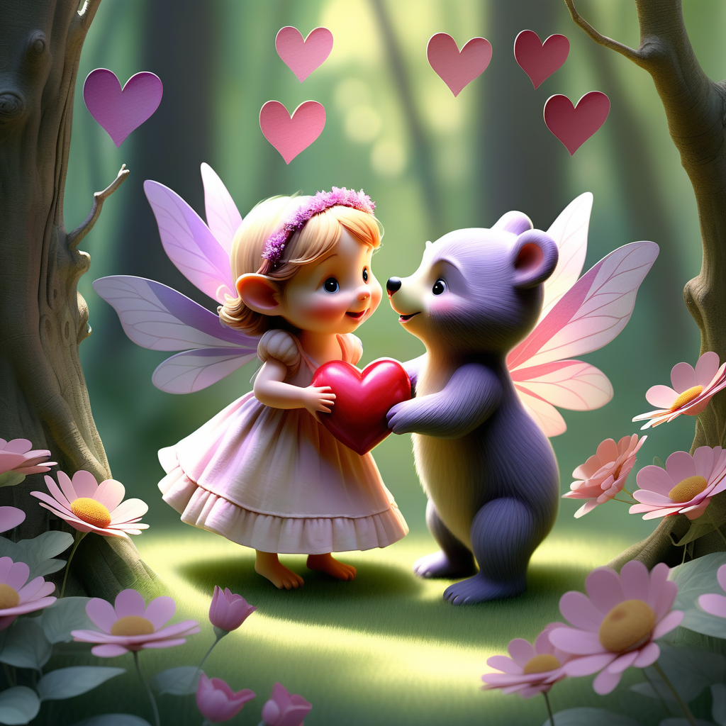 envision prompt Whimsical fairy valentines brought to life
