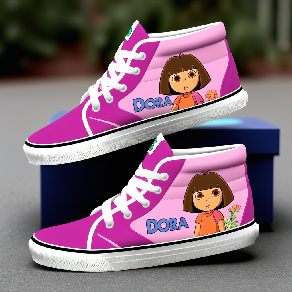 design some van shoes with the name DORA