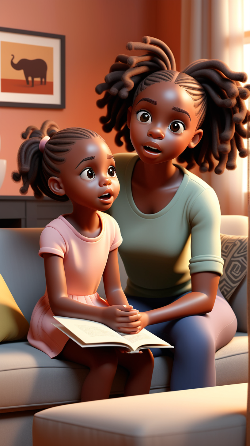 vector art 3d natural realistic looking 5yearold AfricanAmerican