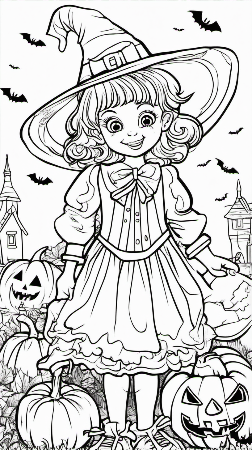Cover of a childrens coloring full color girl