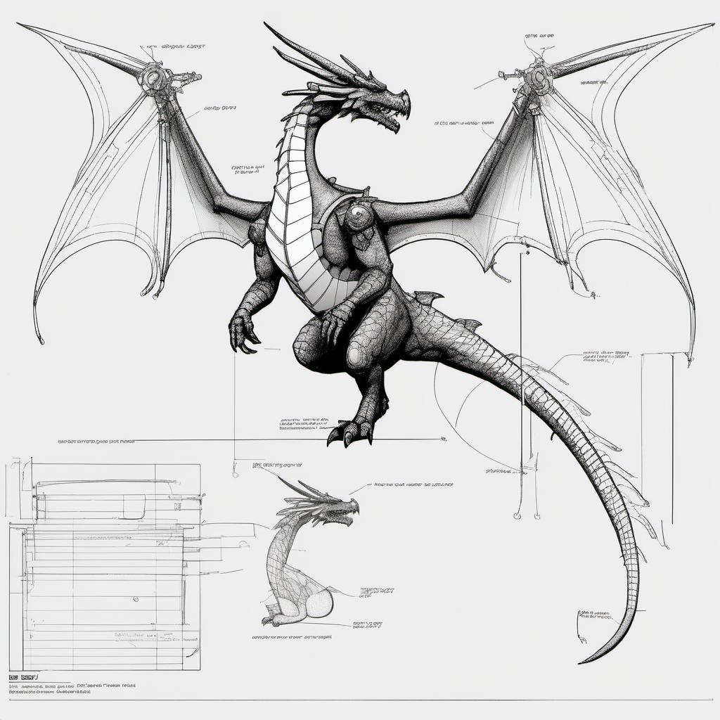schematics for a dragon costume powered by hydraulics
