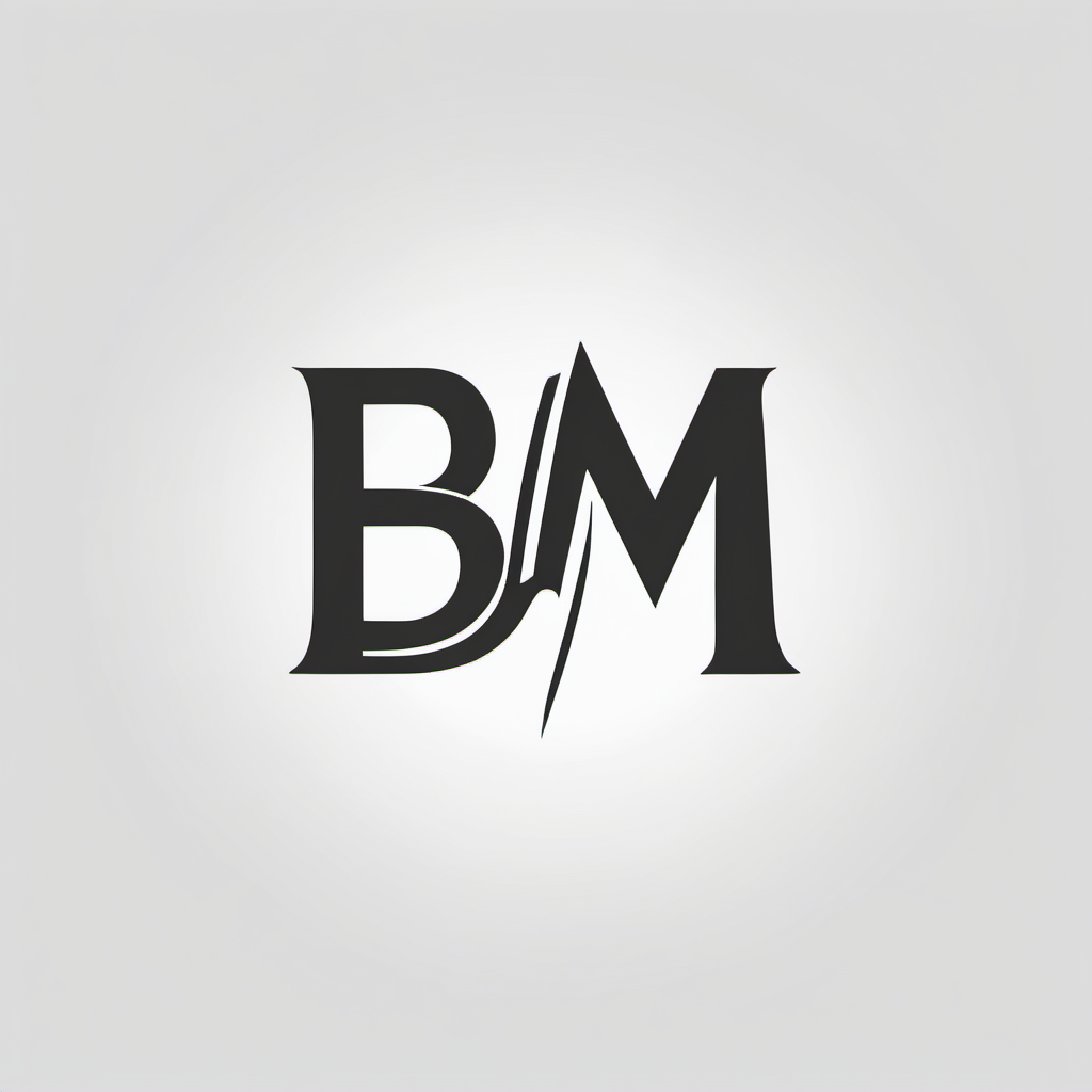 Letters BM logo Concise Simple