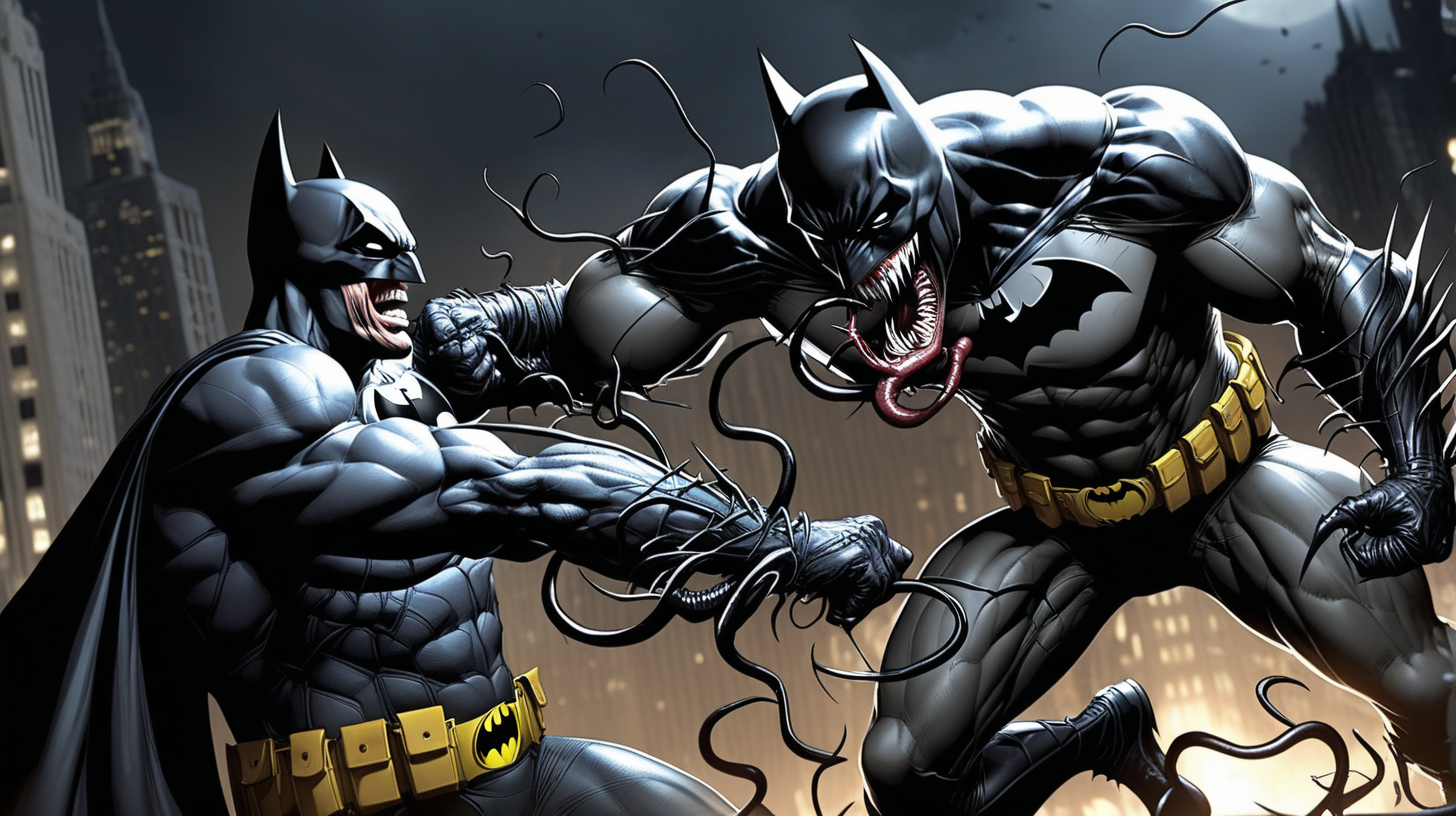Batman fights Venom