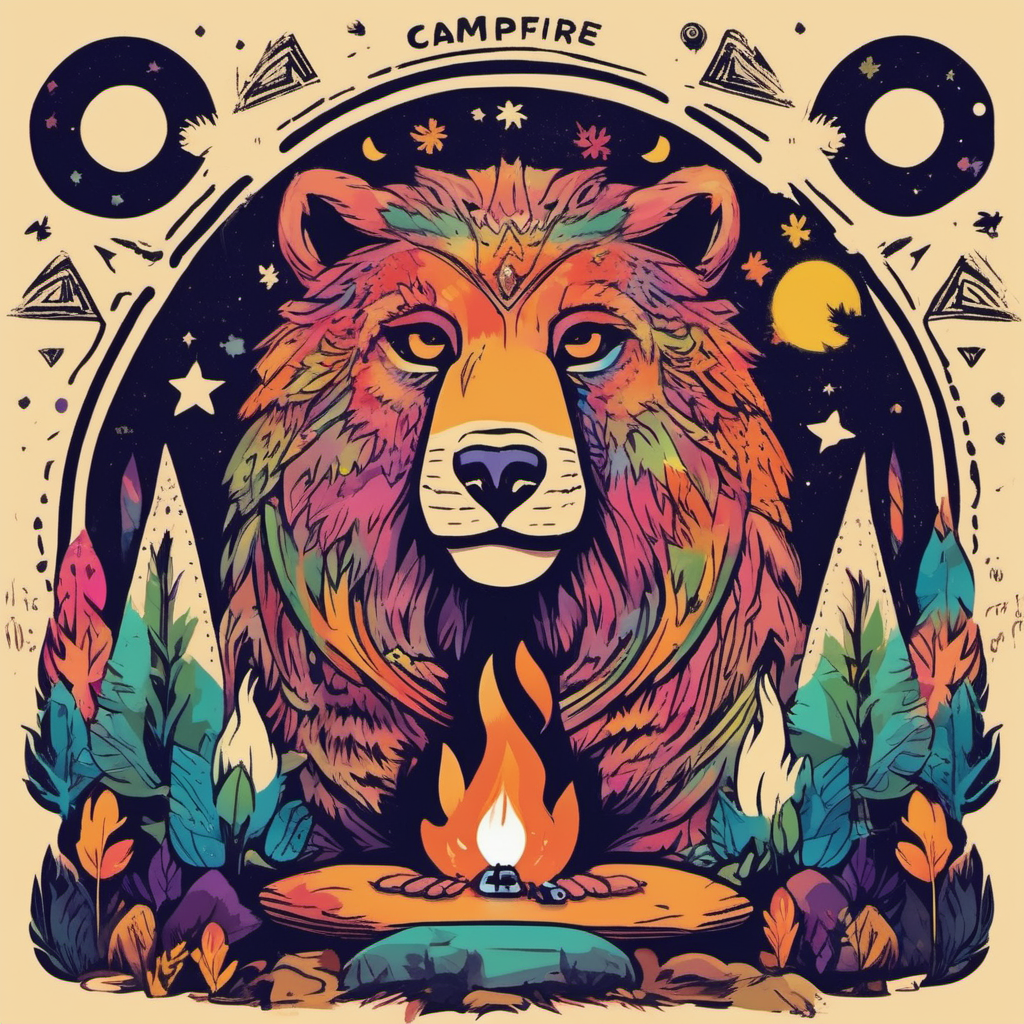 high vibe music campfire cosmic 4 animals owl