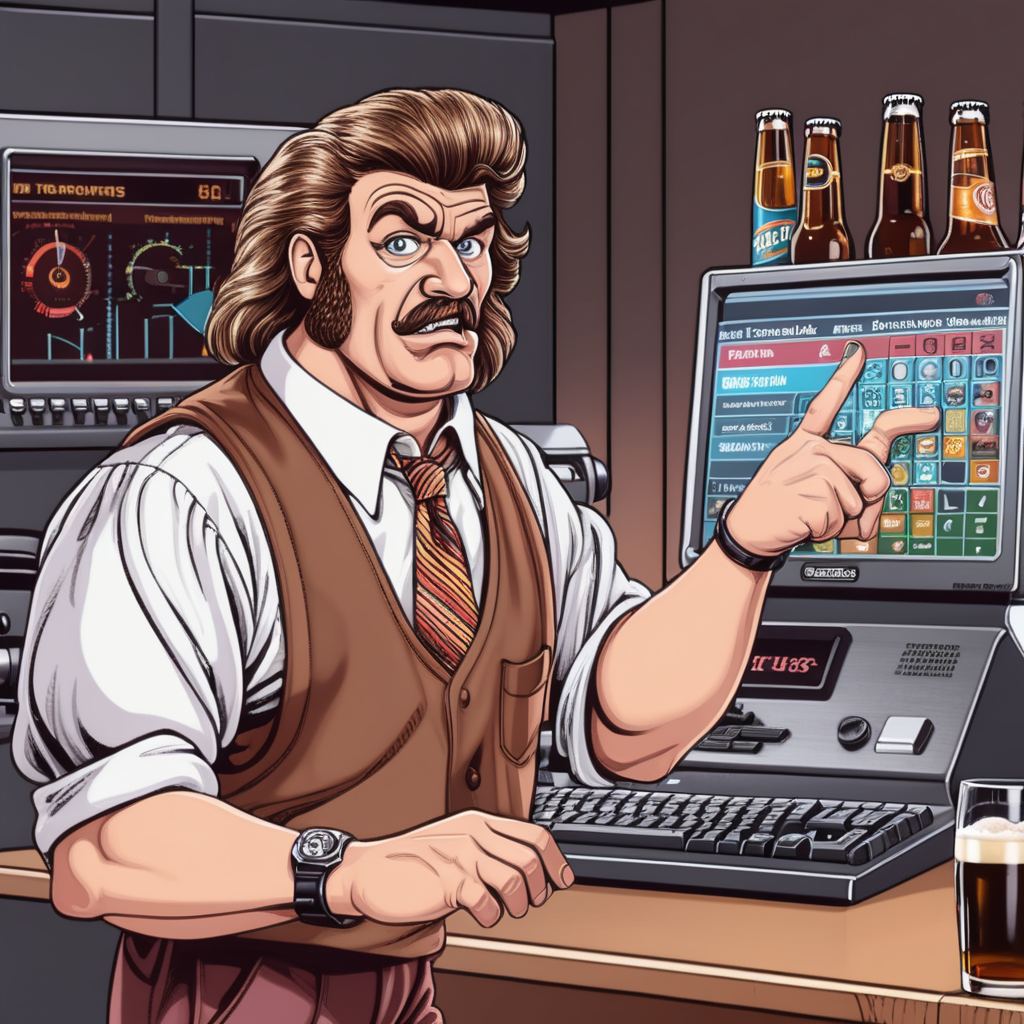 Boss of Beer Brewing Company looking Like from the 80s telling employee to Build a dashboard in 5 Minutes