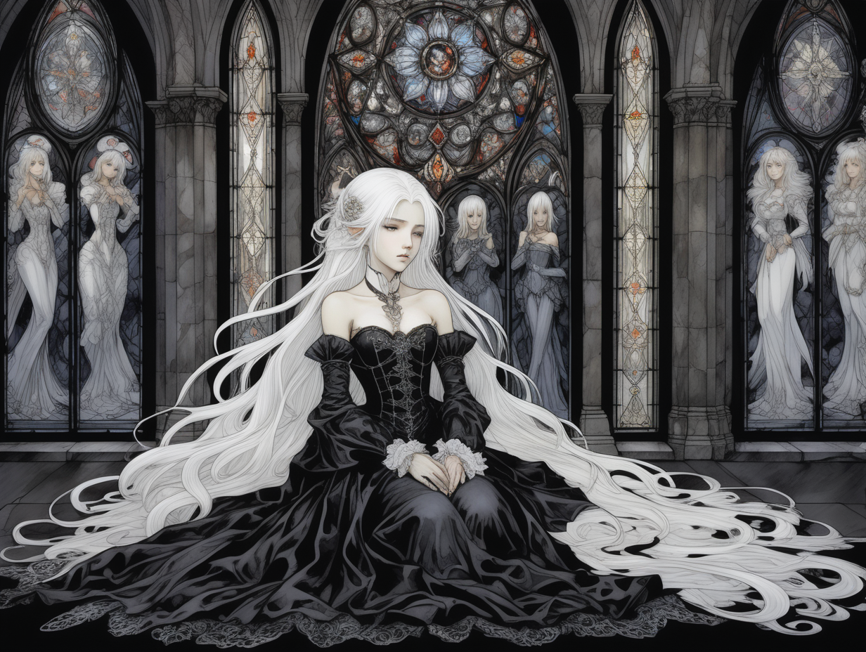 A GOTHIC PRINCESS drawn in the style of