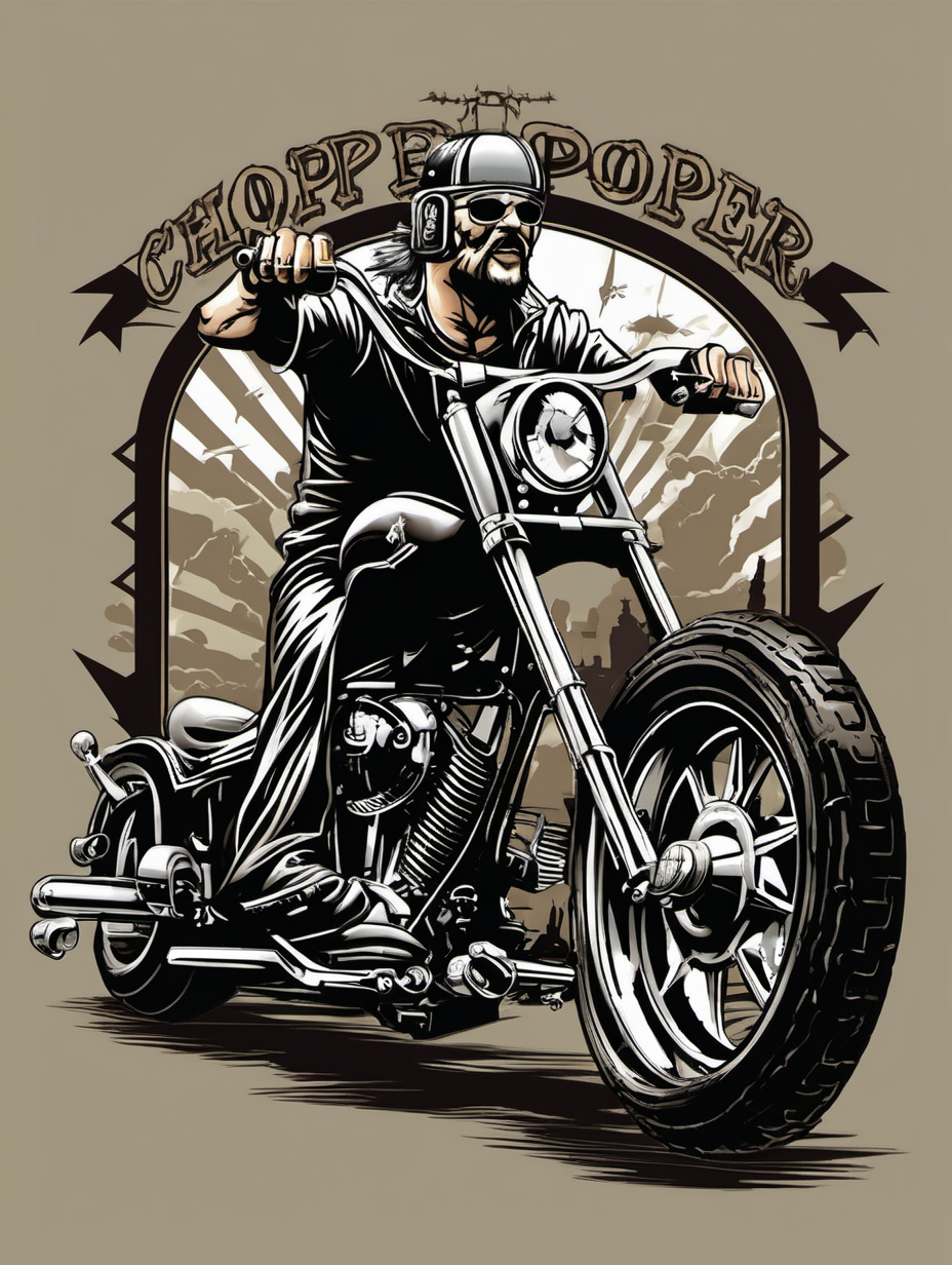 chopper biker tshirt