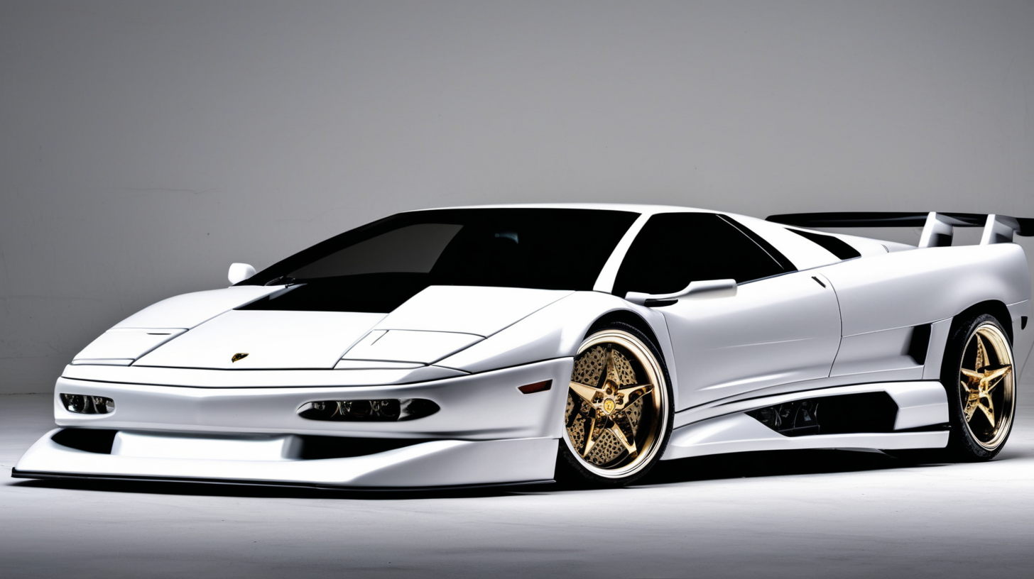 1990 Lamborghini Diablo blended with a 2023 Corvette