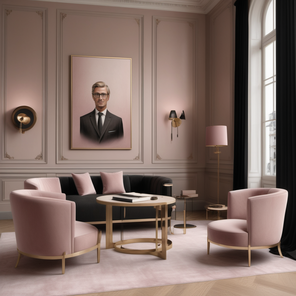 A hyperrealistic image of a luxurious modern Parisian