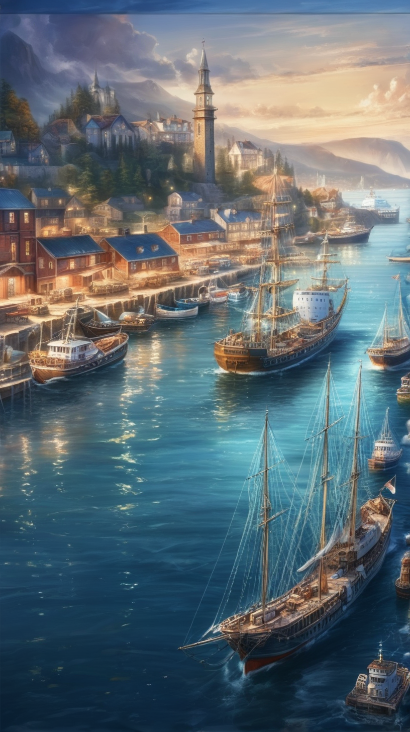 beautiful sea port