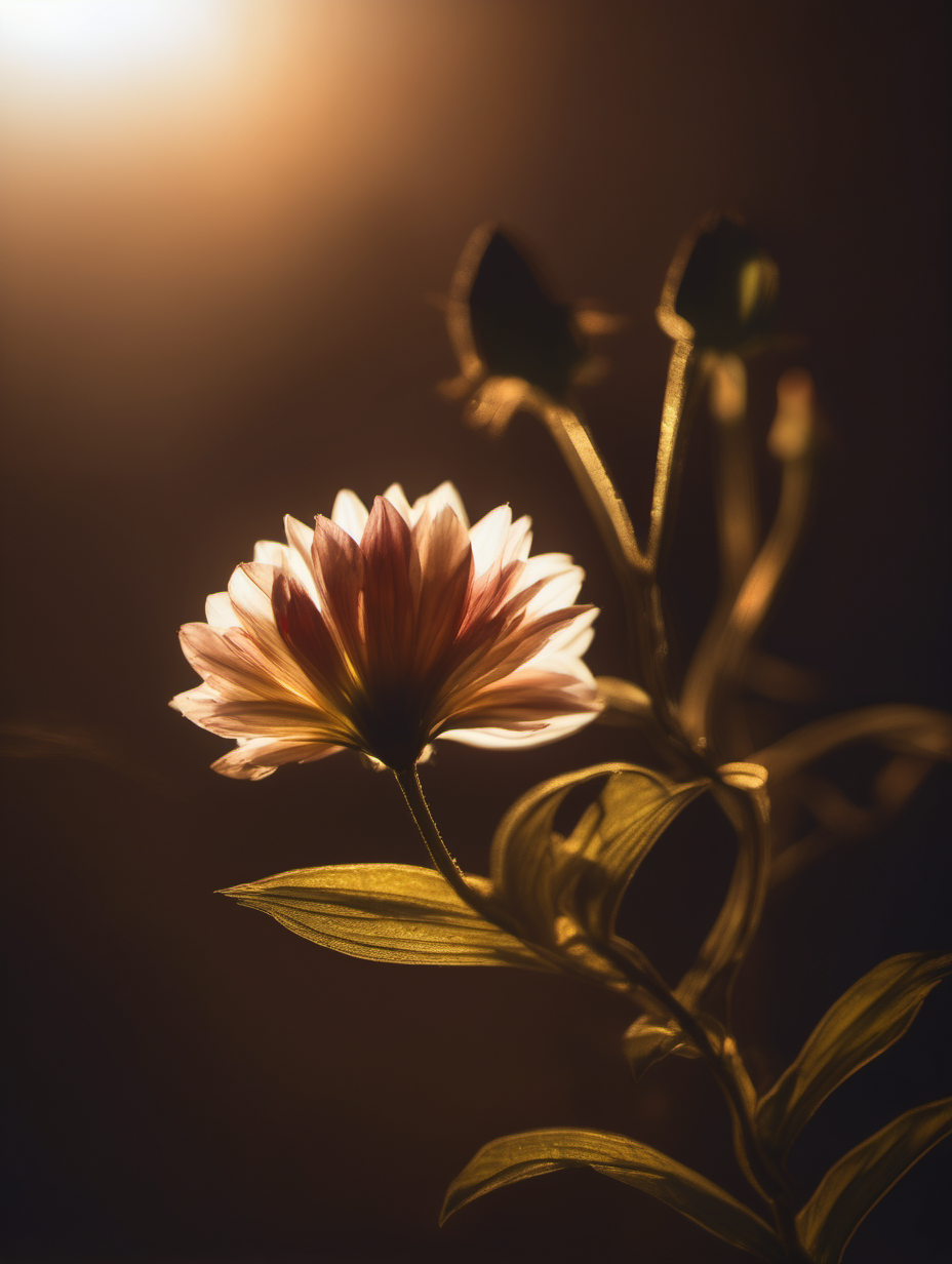 AN ARTISTIC BACKLIT PHOTOGRAPH OF A FLOWER