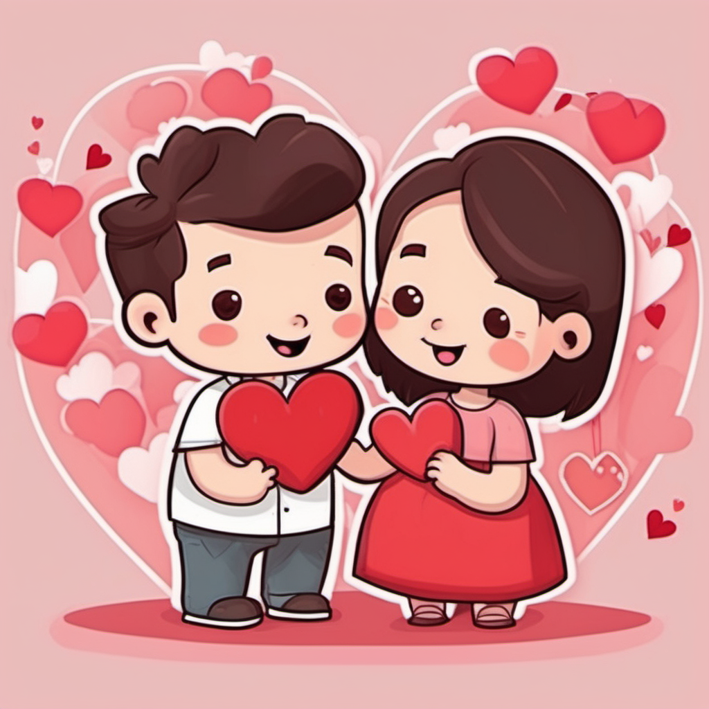 Valentine's cartoon  cute 